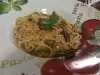 Спагети с пиле, гъби и пармезан