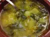 Суп из шпината с картофелем и рисом