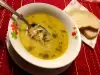 Spinach Soup with Chicken Meat