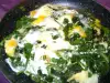 Свежий шпинат с яйцами
