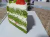 Spinach Cake with Mascarpone and Strawberries