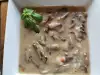 Гъста супа с печурки, сърнели и манатарки
