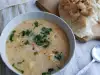 Картофельный суп с вермишелью и заправкой