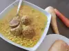 Parsnip Soup with Cavatappi and Meatballs