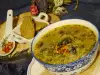 Suppe mit Ampfer und Pilzen