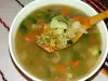 Супа с кафява леща, пълнозърнесто фиде и зеленчуци