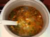 Суп с картошкой, репчатым луком и свининой в мультиварке