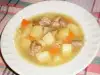 Картофена супа със свинско и зеленчуци