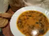 Супа със замразен лапад и фиде