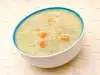 Cream of Potato Soup with Feta Cheese