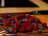 Raw Brownie with Hazelnuts and Raspberries