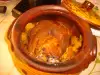 Tasty Pork Shank with Potatoes in a Clay Pot