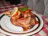 Sauteed Pork Shanks with Garlic and Carrots