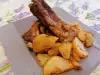 Маринованные свиные ребрышки с картофелем
