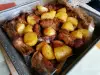 Печени в плик свински ребра с картофи