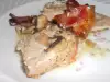 Свинско контра филе с гъби, майонеза и бекон на фурна