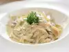 Creamy Tagliatelle with Blue Cheese and Mushrooms
