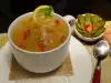 Телешка супа с грах и кисели краставички