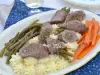 Beef Rolls with Green Beans and Mashed Potatoes