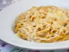 Pumpkin Spaghetti with Cottage Cheese and Cream Cheese Sauce