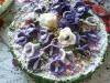 Торта с цветя от фондан