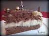 Зимна торта с елхички от шоколад
