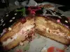 Торта с крем от извара и вишни