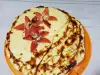 Торта с ванилов крем и ягоди
