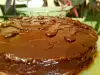 Tarta con crema de chocolate y mascarpone