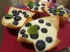 Tortilla Baskets with Cream and Blueberries