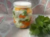 Соленье с цветной капустой и морковью
