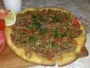 Pizza turca con carne picada