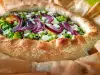 Pizza turca vegetariana sin carne