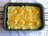 Casserole with Mince, Mashed Potatoes and Eggs