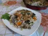 Casserole with Mushrooms, Leeks, Rice and Olives