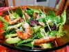 Green Salad with Shrimp, Basil and Avocado