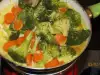 Steamed Vegetables with Vegan Cream