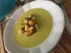 Зеленчукова крем супа с ароматни крутони