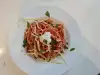 Спагети с червени зеленчуци