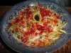 Cabbage Salad with Carrots, Apples and Pomegranate