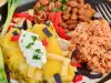 Enchiladas with Chicken Meat and Cream